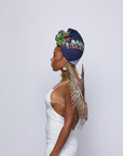 Green Bambina Silk Lined Headwrap